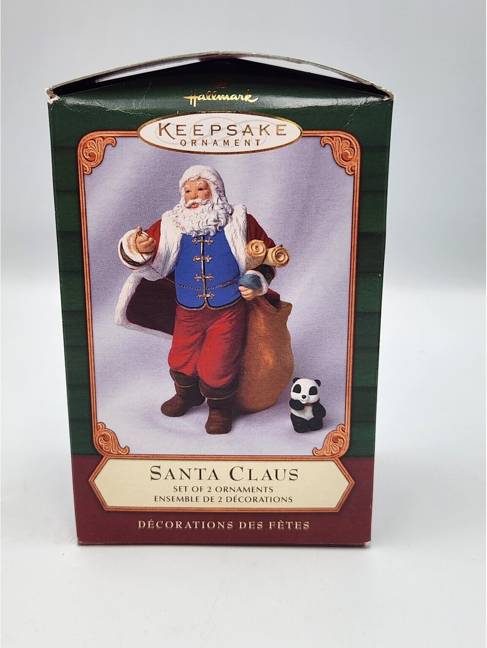 Hallmark Keepsake Ornament 2001 Santa Claus & Panda Set of 2 The Night - E11